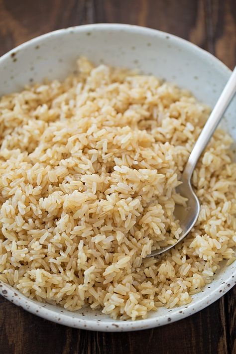 Instant Pot Brown Rice | lifemadesimplebakes.com Coconut Brown Rice, Instant Pot Brown Rice, Cook Brown Rice, Brown Rice Cooking, Carb Sides, Rice Cooker Recipes, Brown Rice Recipes, Steam Oven, Coconut Rice