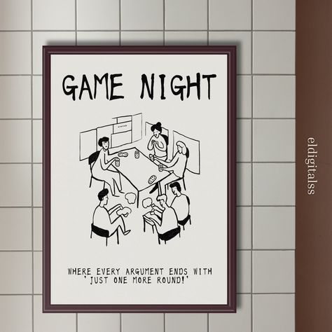 70% OFF LIMITED TIME ONLY!   Game Night Poster | Gaming Poster | Gaming Room Decor | Wall Art Prints Trendy | Gaming Room | Gamer Gifts | Game Room Wall Art | DigitalArt by eldigitalss on Etsy Game Night Poster, Gaming Room Decor, Game Room Wall Art, Gaming Posters, Game Quotes, Game Night, Gamer Gifts, Wall Art Quotes, Digital Wall Art