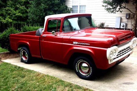 1960 Ford F-100 Truck Restoration: 7 Steps (with Pictures) 1960 Ford Truck, Truck Restoration, F100 Truck, Custom Classic Cars, Dream Trucks, Old Pickup, Air Shocks, Truck Paint, Ford F100