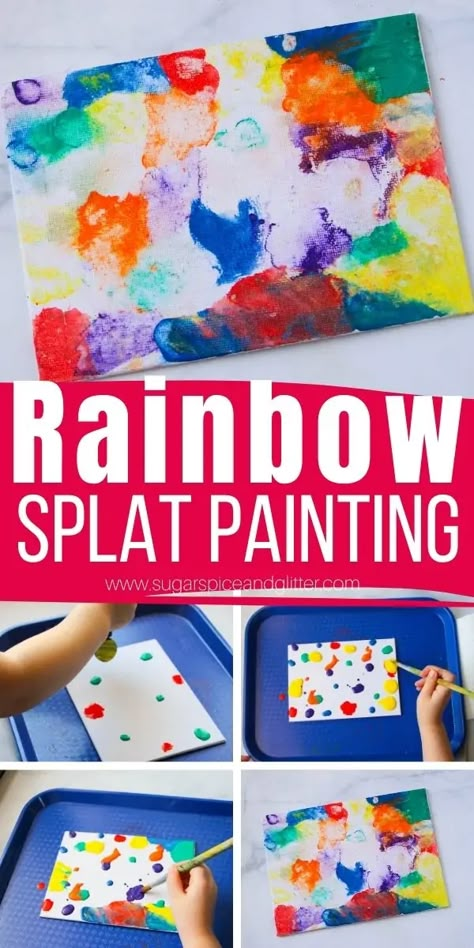 High Scope Art Activities, Painting For Preschoolers Easy, Preschool Color Art Activities, Simple Process Art Preschool, Shape Process Art Preschool, Color Process Art, Paint Ideas For Preschoolers, Preschool Canvas Painting, Color Mixing Experiments For Kids