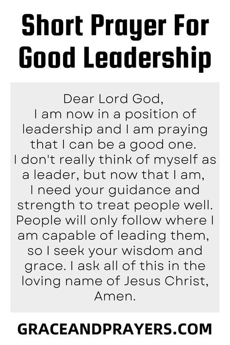 Seeking prayers for good leadership? Then we hope these 6 solid prayers will help you become a better leader in all facets of your life! Click to read all prayers for good leadership. Godly Leadership Quotes, Prayer For Pastors And Leaders, Godly Leadership, Biblical Leadership, Scripture Notes, Good Leadership, Bible Gospel, Leadership Classes, Prayer For Wisdom