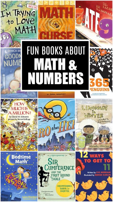 13 Fun Books About Math and Numbers - Everyday Reading Math Picture Books, Math Literature, Math Book, Class Library, Teen Numbers, Book Recommendation, Kindergarten Books, John Wilson, Math Intervention