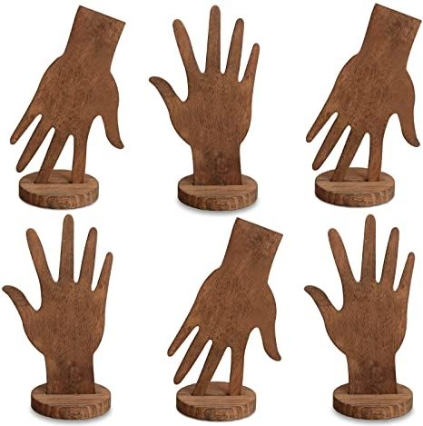 Amazon.com: MOOCA 6 Pcs Set Wooden Hand Form Jewelry Display Bracelet Ring Stand Holder, Wooden Mannequin Finger Hand Display, Wooden Hand Jewelry Display Holder, Brown : Clothing, Shoes & Jewelry Craft Fair Table, Hand Display, Design For Wall, Wooden Jewelry Display, Bracelet Stand, Craft Show Displays, Jewelry Display Stands, Bracelet Display, Jewelry Showcases