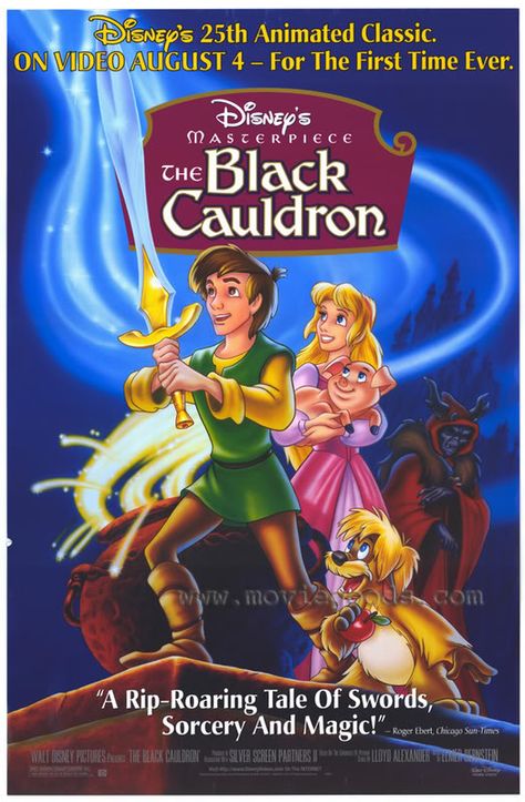 "The Black Cauldron" Disney Cartoon Movies, Black Cauldron, Disney Movie Posters, The Black Cauldron, Disney Posters, Film Disney, Childhood Movies, Walt Disney Animation, Walt Disney Studios