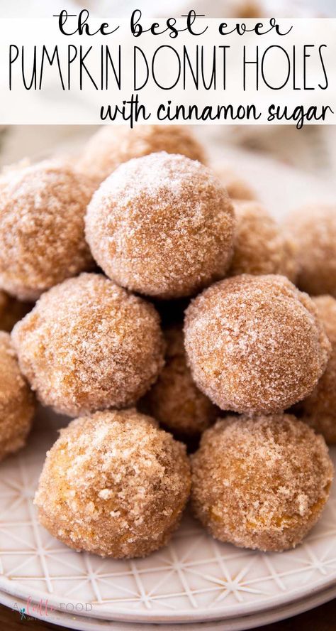 Fall Festival Dessert Ideas, Pumpkin Recipes Donut, Pumpkin Doughnuts Baked Easy, Baked Pumpkin Spice Donut Recipe, Cinnamon Sugar Pumpkin Donut Holes, Pumpkin Donuts Baked, Donut Hole Recipe Baked, Cinnamon Doughnut, Sweet Fritters