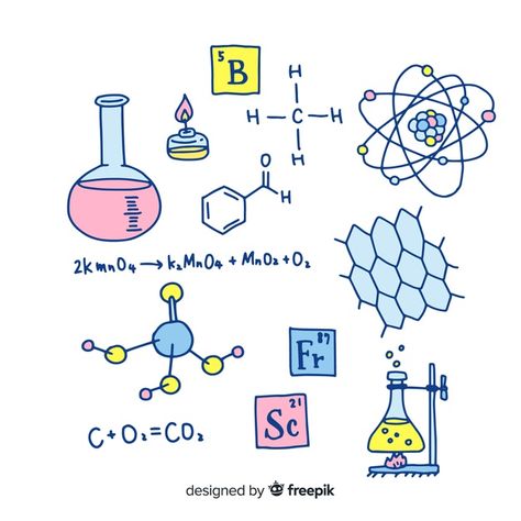 Hand drawn chemistry background Free Vector Science Header Ideas, Chemistry Header, Chemistry Poster Design, Chemistry Background, Pink And Gold Wallpaper, Chemistry Posters, Chemistry Art, Abstract Science, Laboratory Design