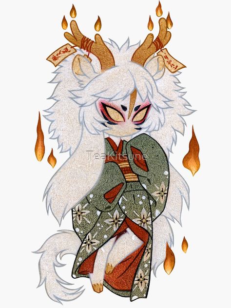 Kitsune Yokai, Yokai Oc, Chinese Monsters Art, Kitsune Spirit Art, Japanese Fox Spirit, Kitsune Japanese Folklore, Yokai Drawing Japanese Folklore, Spirit Game, Cat Spirit