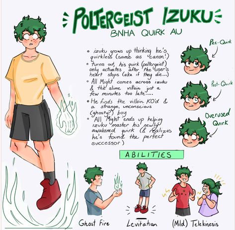 Quirk Deku, Quirk Ideas Bnha, Mha Quirk Ideas, Detroit Smash, Deku Au, Last Game Manga, Mha Ocs, Mha Oc, The Ancient Magus Bride