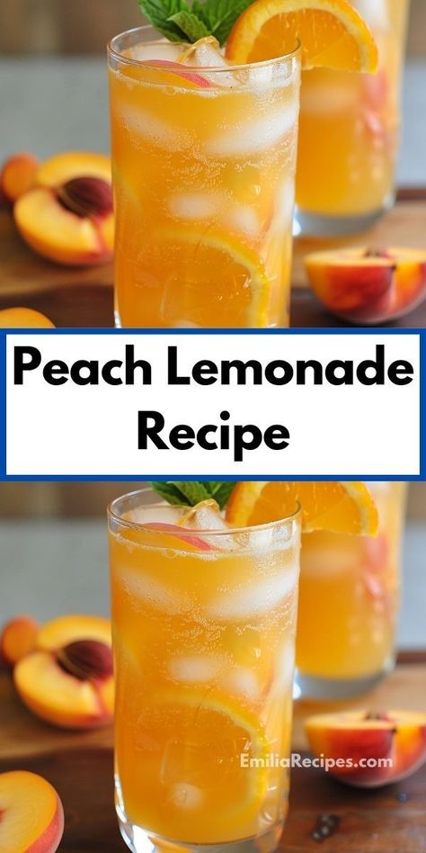 Need lemonade recipes with a twist? Our Peach Lemonade recipe is perfect! Fresh peaches and lemon create a delightful and refreshing drink, ideal for any occasion. Peach Lemonade Recipe, Good Lemonade Recipe, Fresh Peach Recipes, Mint Drink, How To Peel Peaches, Peach Drinks, Peach Baby Shower, Peach Recipes, Perfect Summer Drink