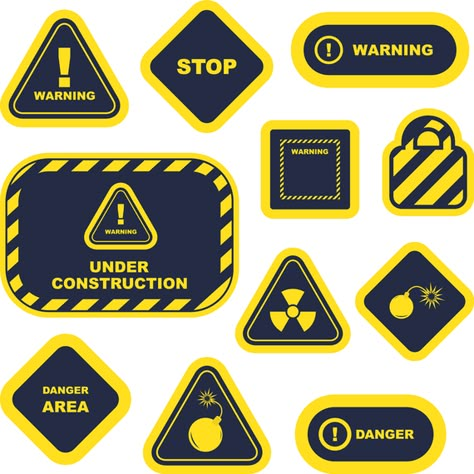 Yellow Warning Signs And Labels 02 Vector #AD , #ad, #SPONSORED, #Signs, #Vector, #Labels, #Warning Science Birthday Party Ideas, Earth Texture, Construction Theme Party, Science Birthday, Airport Design, 광고 디자인, Daily Yoga Workout, Texture Graphic Design, Warning Labels