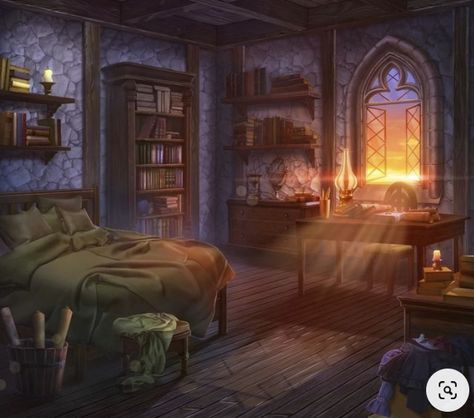 #fanfiction Fantasy Tavern, Medieval Bedroom, Dnd Room, Pirate Bedroom, Fantasy Bedroom, Fantasy Rooms, Living Room Background, Dark City, Visual Aesthetics