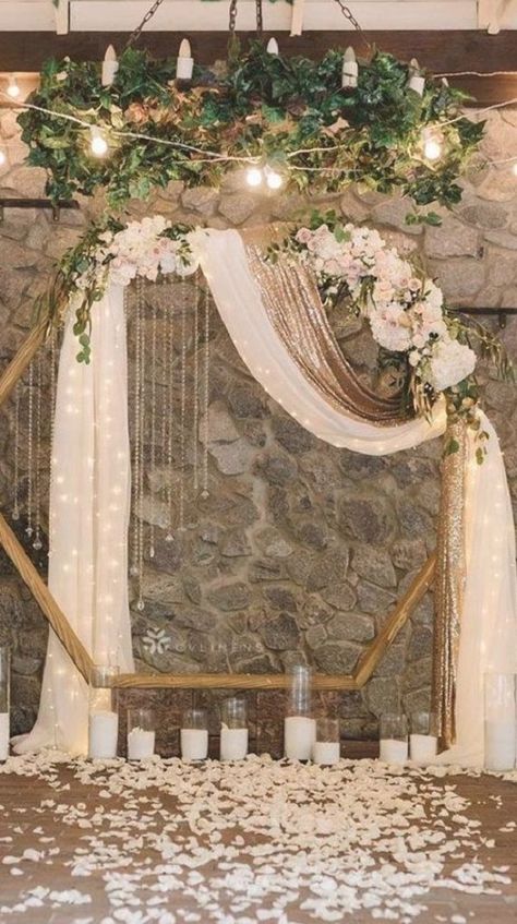 Hexagon Wedding, Baby Shoes Diy, Wedding Arbour, Geometric Wedding, Ceremony Arch, Marriage Ceremony, Wedding Arch, Wedding Backdrop, Arbor