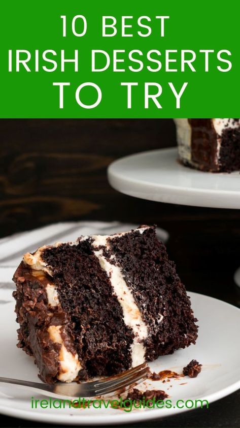 10 Best Irish Desserts To Try - Ireland Travel Guides Best Irish Dishes, Gluten Free Irish Desserts, Popular Irish Dishes, Traditional St Patricks Day Desserts, Irish Dessert Recipes Easy, Irish Chocolate Desserts, Irish Boxty Recipe, Irish Deserts Easy, Celtic Desserts