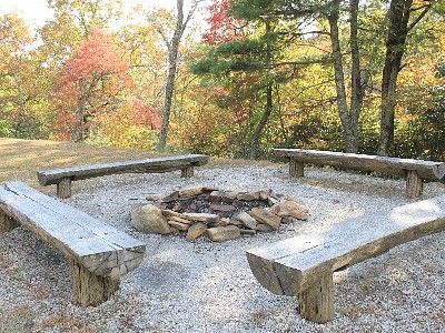 Firepit Rustic Outdoor Benches, Wooden Benches, Rustic Fire Pits, Outdoor Fire Pit Designs, Fire Pit Landscaping, Fire Pit Furniture, Fire Pit Seating, Backyard Seating, Fire Pit Area