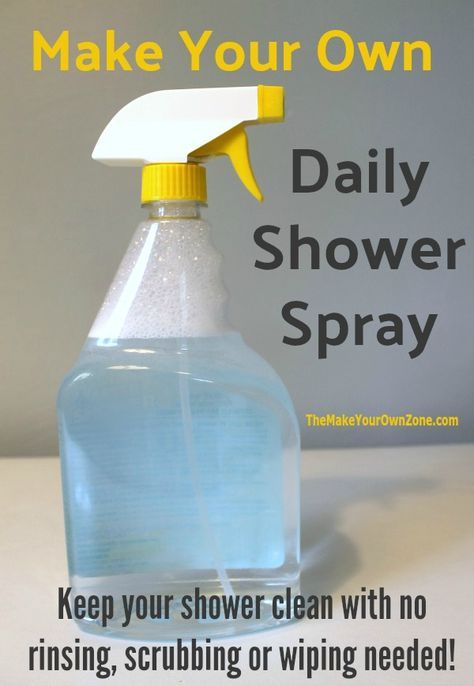 Homemade Daily Shower Cleaner Spray Daily Shower Cleaner, Daily Shower Spray, Shower Spray, Homemade Cleaning Solutions, Cleaner Recipes, Diy Home Cleaning, Bathroom Cleaning Hacks, Deep Cleaning Tips, Homemade Cleaning Products