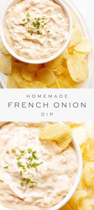 French Onion Dip Recipe, Homemade French Onion Dip, Sunset Food, Onion Dip Recipe, French Onion Dip, Julie Blanner, Crowd Pleasing Appetizers, Creamy Dip, Dip Recipes Easy