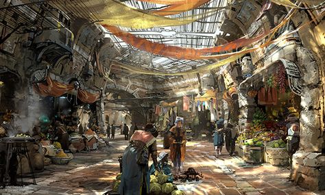 These brand new images of Disney's Star Wars Land are as beautiful as a Tatooine sunset Decoracion Star Wars, Star Wars Land, Disney World Hollywood Studios, Star Wars Concept Art, Star Wars Rpg, Galaxy's Edge, Landscape Concept, Hollywood Studios Disney, New Star Wars