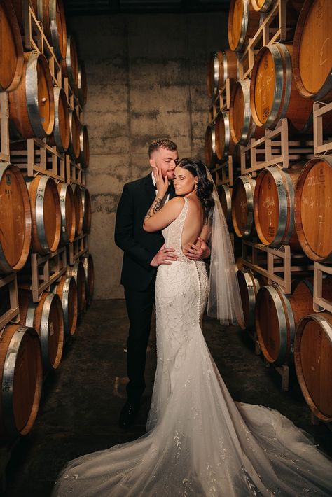 Intimate Vineyard Wedding, Wedding At Vineyard, Winery Wedding Pictures, Winery Wedding Photo Ideas, Vineyard Wedding Photo Ideas, Wine Cellar Photoshoot, Wedding Photos Vineyard, Vineyard Wedding Photography, Vineyard Wedding Photos