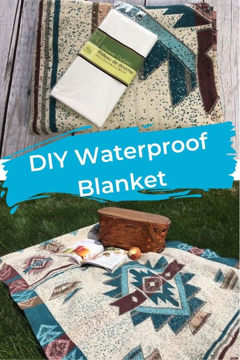 Raise your hand if you've been to a sporting event and ended up with a wet seat because the grass was damp underneath your blanket. If you've been there, keep reading because I have the solution. diy | diy ideas | pincnik hack | diy outdoor | outdoor hacks | diy home decor | blankets | diy blanket hacks | spring | summer Camping Blanket Diy, Beach Blanket Diy, Calf Blankets, Diy Picnic Blanket, Waterproof Picnic Blanket Diy, Diy Picnic Blanket Waterproof, Diy Dog Blanket No Sew Fleece, Picnic Blanket Diy, Blankets Diy