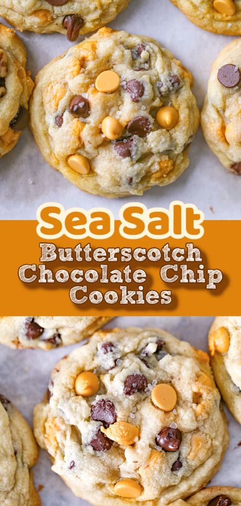 Best Ever Butterscotch Chocolate Chip Cookies Butterscotch Chocolate Chip Cookies, Butterscotch Cookies Recipes, Butterscotch Chip Cookies, Butterscotch Recipes, Butterscotch Cookies, Best Cookies Ever, Chocolate Chip Cookies Recipe, White Chocolate Cookies, Frozen Cookies