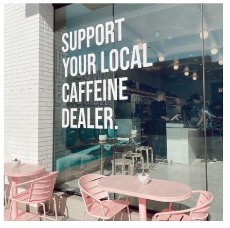 "Not Your Grandma's Coffee Shop": The One and Only, Coffee Dose ☕ Mini Cafeteria, Style Californien, Coffee Shop Business, Small Coffee Shop, Coffee Shop Interior Design, Cozy Coffee Shop, Coffee Truck, Coffee Business, Cafe Shop Design