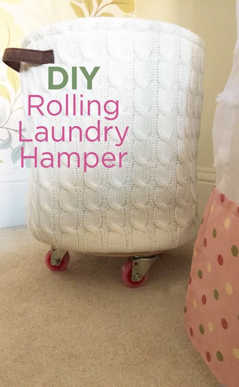 DIY Rolling Laundry Hamper Tutorial: An Easy Organizing Idea Laundry Hamper Diy, Organize Laundry, Organize A Closet, Hamper Diy, Diy Laundry Basket, Organizing And Cleaning, Rolling Laundry Basket, Diy Decoracion, Laundry Baskets