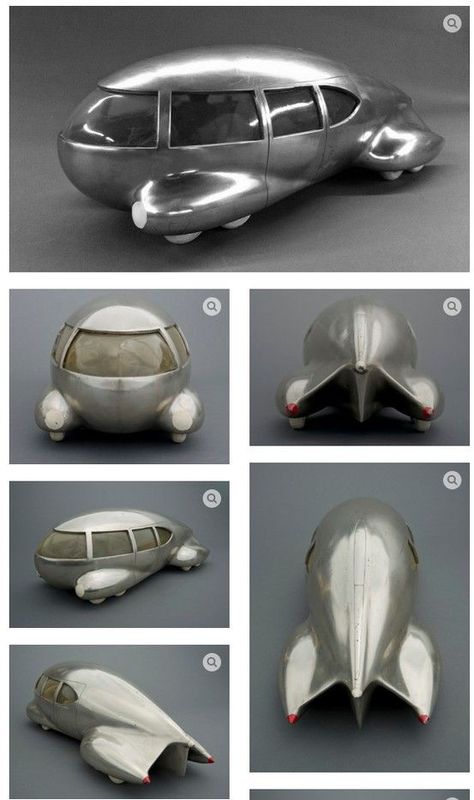 Art Deco Spaceship, Norman Bel Geddes, Futuristic Industrial Design, Streamlining Design, Aerodynamic Car, Art Deco House, House Of Tomorrow, Art Deco Car, Deco House