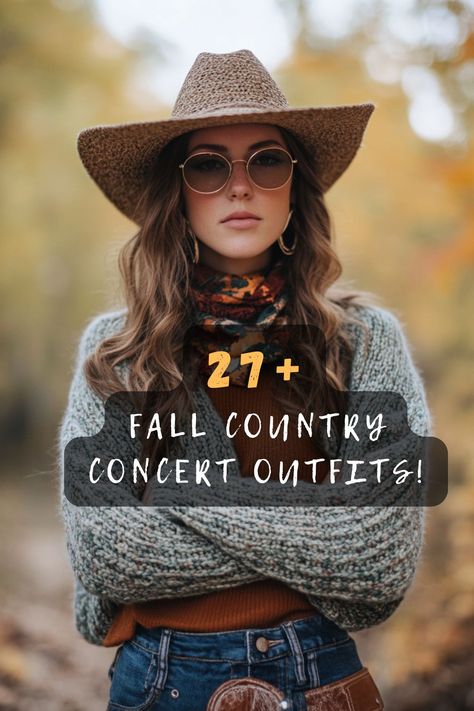 Heading to a country concert this fall? 🎸🍁 Click to explore 27 outfits that capture the perfect blend of comfort and style. #CountryConcert #FallOutfits #ConcertStyle #AutumnFashion #MusicLovers Charlie Horse Hats Outfit Fall, Hill Country Outfits, Country Gig Outfit, How To Wear A Concho Belt, Gruene Hall Outfit, Fall Outfits With Boots Country, Shein Country Concert Outfit, November Country Concert Outfit, Winter Country Music Concert Outfit