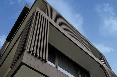 What Is Composite Cladding? - UNFLOOR Composite Cladding Composite Cladding Exterior, Cleaning Composite Decking, Vinyl Cladding, Composite Wood Deck, Outdoor Wall Panels, Exterior Wall Panels, Composite Cladding, Exterior Wall Cladding, Composite Decking Boards