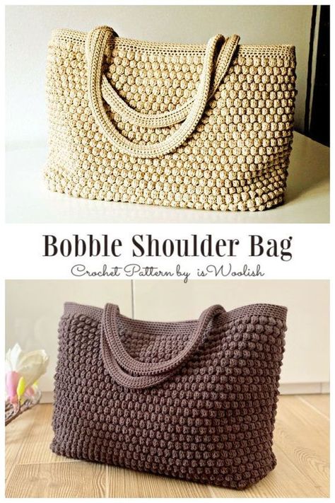 Free Crochet Purse Patterns, Modern Haken, Purse Patterns Free, Stitch Bag, Bobble Stitch Crochet, Bobble Crochet, Crochet Bobble, Handbags Patterns, Crochet Purse Pattern Free