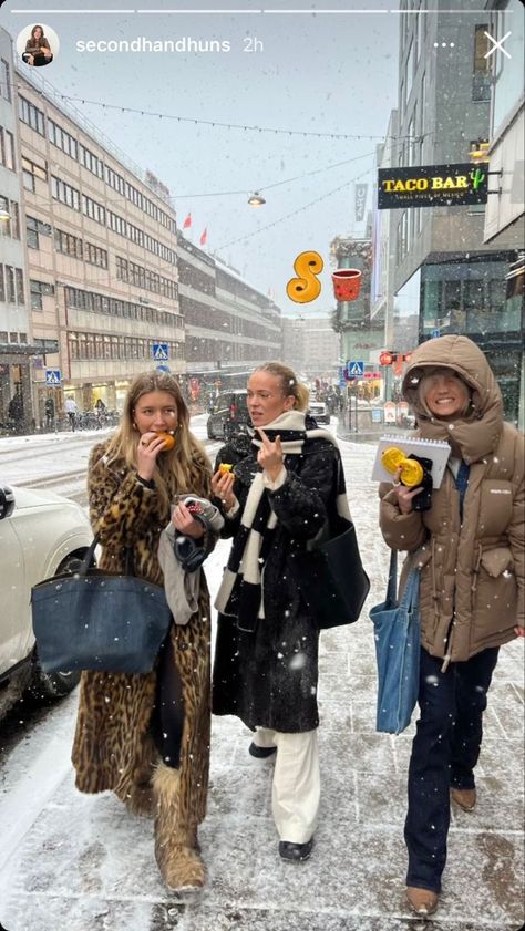 Winter Commute Outfit, Cozy Winter Outfits 2024, Scandinavian University Outfit, Cute Winter Outfits 2024, Winter Coat 2023, Winter Pics With Friends, Friends Winter Outfits, Winter In Europe Outfits, Jul Outfit