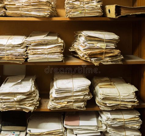 Archive Room. Old dusty stack of papers, files, documents on the shelves of arch #Sponsored , #ad, #Sponsored, #dusty, #Archive, #shelves, #stack Stack Of Papers Aesthetic, Old Documents Aesthetic, Stack Of Paper Drawing, Documents Aesthetic, Archives Room, Archive Room, Files Aesthetic, Stack Of Paper, Old Documents