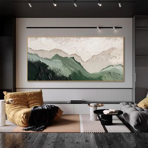 3D Green Minimalist Beach Painting Textured Wall Art Ocean Wave Painting on Canvas Wabi-sabi Wall Art Living Room Painting Fashion Decor - Etsy Wabi Sabi Art Painting, Ocean Wave Painting, Wabi Sabi Painting, Painting Textured Walls, Apartment Deco, Boho Chic Living Room, Green Minimalist, Painting Fashion, Wabi Sabi Art