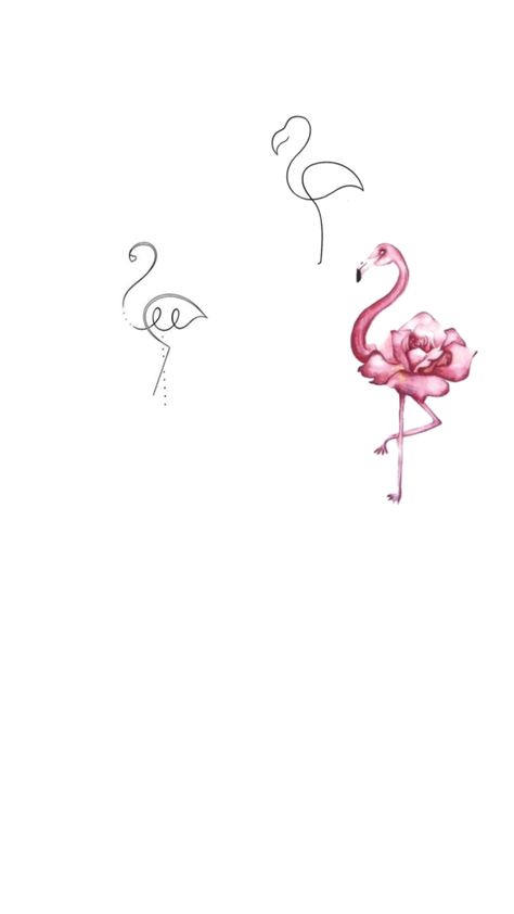 Flamingo Tattoo, Tattoos And Piercings, Small Tattoos, Tattoos For Women, Tatting, Flamingo, Piercings, Hair Makeup, Tattoos