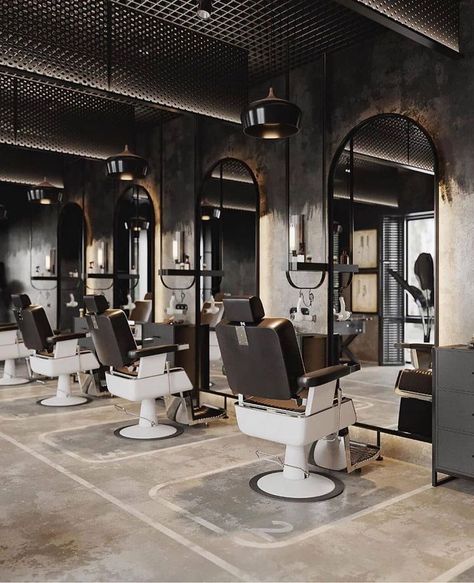 Modern Barber Shop, Barbershop Design Interior, Best Barber Shop, Hair Salon Interior Design, Salon Interior Design Ideas, Barber Shop Interior, Barber Haircuts, Nail Salon Interior Design, Beauty Salon Interior Design