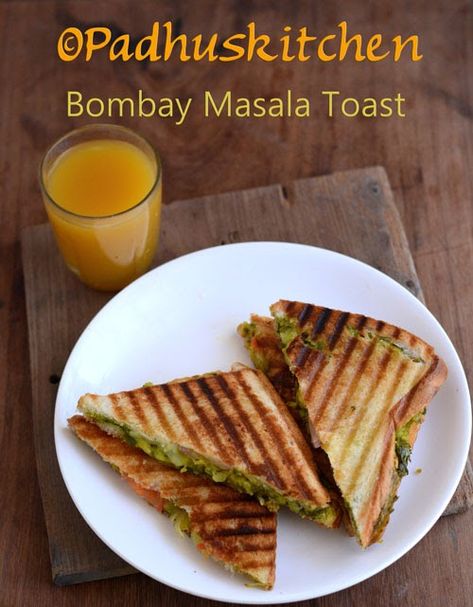 Bombay Masala Toast Sandwich Masala Sandwich, Masala Toast, Sandwich Recipe Videos, Toasted Sandwich Recipes, Green Chutney Recipe, Sandwich Toast, Potato Filling, Buttered Vegetables, Breakfast Sandwich Recipes