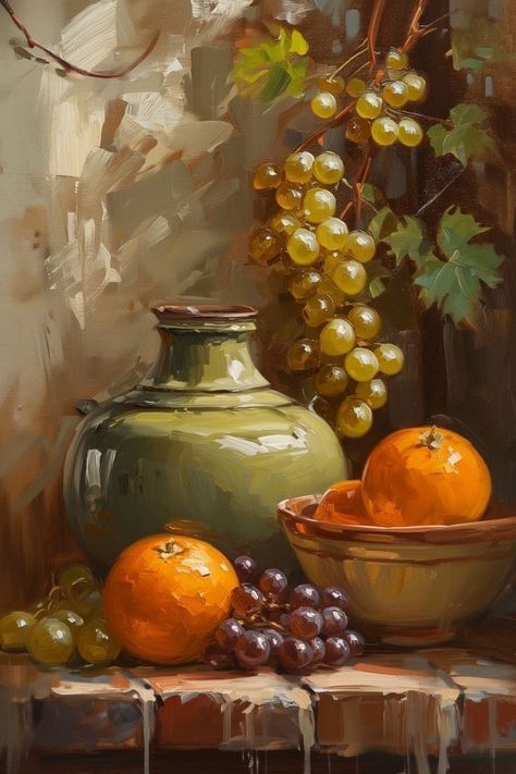 Still Life Painting Acrylic Canvases, Value Still Life, Painting Ideas On Canvas Still Life, Italian Still Life, Oil Painting Objects, Still Painting Ideas, Still Life Artwork, Oil Paint Still Life, Still Life In Watercolor