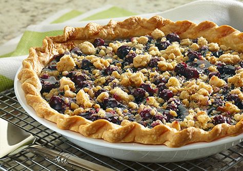 Sound the alarm — baking season has begun! Here are some desserts you'll need to get the perfect start this year. Cherry Berry Pie, Blueberry Crumble Pie, Crumble Pie, Winter Berry, Pie Crumble, Holiday Pies, Duncan Hines, Blueberry Crumble, Berry Pie