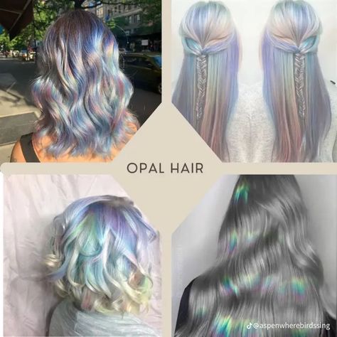 Periwinkle Hair, Hairstyle Korean, Hair Color Swatches, Pretty Hair Cuts, Opal Hair, Light Pink Hair, Character Hair, Rare Colors, Short Hair Images