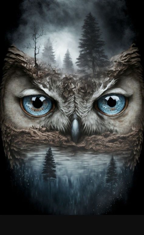 Wilderness Tattoo, Owl Witch, Owl Tattoo Drawings, Animal Landscape, Cute Owls Wallpaper, Owl Photography, Diamond Art Kits, Owl Artwork, Owl Wallpaper