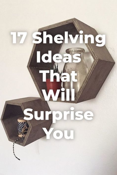 Transform your walls and storage with these 17 inspirational shelving ideas! #diy #diyhome #organized #shelving #storage Decorate Empty Wall, Diy Shelves Design, Diy Shelves Ideas, Gondola Shelving, Mobile Shelving, Shelving Ideas, Plastic Shelves, Home Decoration Ideas, Small Shelves