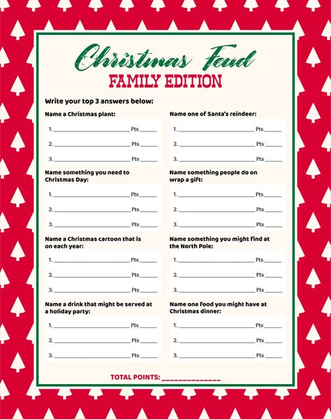 Family Christmas Jeopardy, Fun Christmas Family Activities, Christmas Family Feud Free, Christmas Family Fued Questions, Christmas Family Fued Free Printable, Christmas Jeapordy, Christmas Family Feud Printable Free, Free Christmas Family Feud Questions, Family Feud Christmas Game