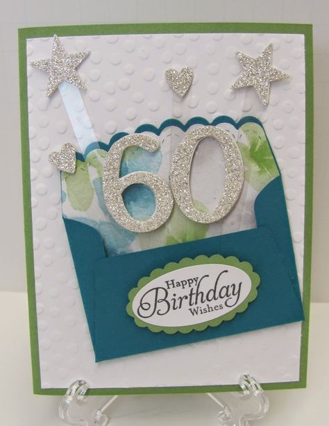 Personally Yours: June 2014 Diy 60th Birthday Card, 60th Birthday Cards For Ladies, 60th Birthday Card, Stampin Up Card, Special Birthday Cards, 21st Birthday Cards, 60th Birthday Cards, 40th Birthday Cards, Birthday Cards For Women