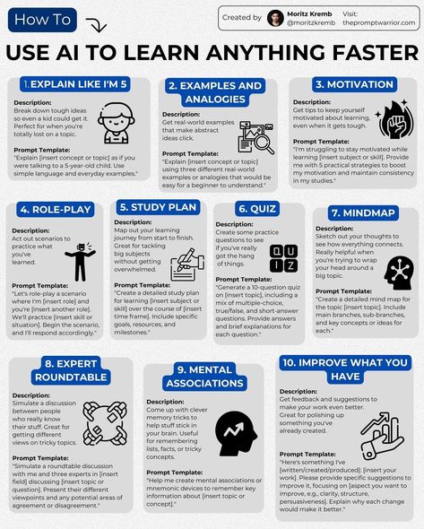 follow the above steps to help you make a better use of ai tools and to develop your working skills more efficiently. How To Learn New Skills, New Skills To Learn List, Learning Types, Struktur Teks, Good Leadership Skills, Good Leadership, Learn Anything, Effective Study Tips, Life Hacks Computer