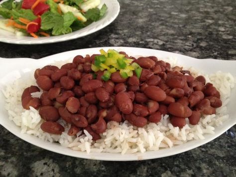 This simple recipe packs in a lot of flavor. Best Red Beans And Rice, Puerto Rican Recipe, Red Beans And Rice Recipe, Red Beans Rice, Red Beans N Rice Recipe, Bean Dishes, Healthy Snacks To Make, Red Beans And Rice, Adzuki Beans