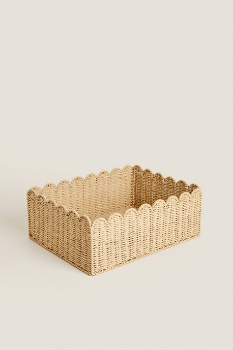 LARGE SCALLOPED BASKET - Light beige | ZARA United Kingdom