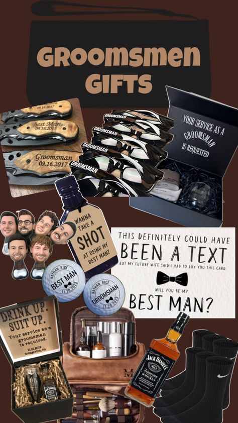 Funny groomsmen gifts Groomsmen Gift Bags Ideas, Diy Groomsmen Proposal, Groomsmen Duties, Funny Groomsmen Gifts, Groomsman Proposal Box, Groomsmen Gift Bags, Best Groomsmen Gifts, Groomsmen Proposal Gifts, Groomsman Proposal