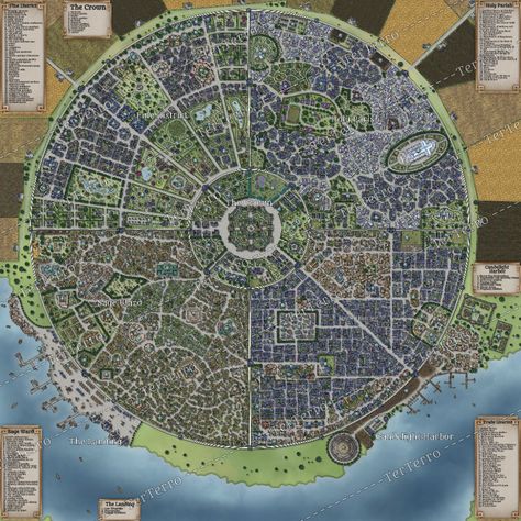 Rpg City, Fantasy City Map, Fantasy Map Making, Dnd World Map, Building Map, Fantasy World Map, City Layout, Tabletop Rpg Maps, Fantasy Maps