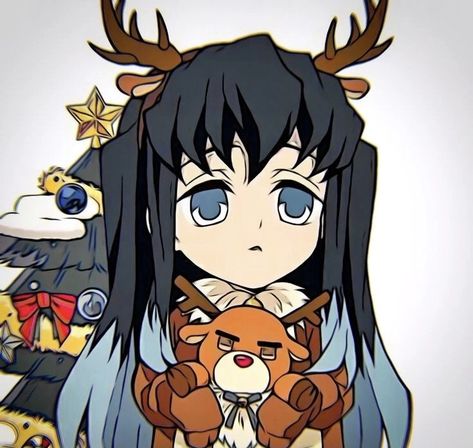 Demon Slayer Christmas Icons, Demon Slayer Christmas Pfp, Zenitsu Cute, Demon Slayer Christmas, Muichiro Pfp, Christmas Profile, Demon Slayer Pfp, Santa Claus Outfit, Christmas Pfp