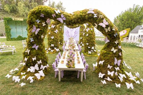 Reception Arch, Butterfly Themed Birthday Party, Jeff Leatham, Butterfly Garden Party, Fairytale Birthday, Mindy Weiss, Fairy Garden Birthday Party, Fairytale Party, Butterfly Birthday Party